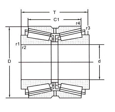 Roulement à rouleaux coniques à double rangée