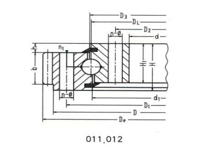 Roulement d'orientation à une rangée à quatre points de contact à billes (type à engrenage externe)