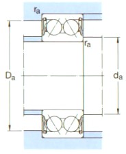 Roulements à billes à contact oblique à double rangée - Type de joints