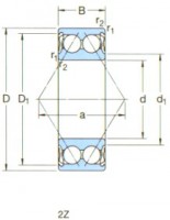 Roulements à billes à contact oblique à double rangée - Type de joints